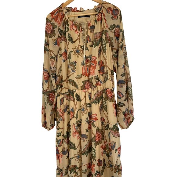 New Lauren Ralph Lauren Tiered Floral Maxi Dress Size 16 RHH10558 Long Sleeve - Picture 3 of 11